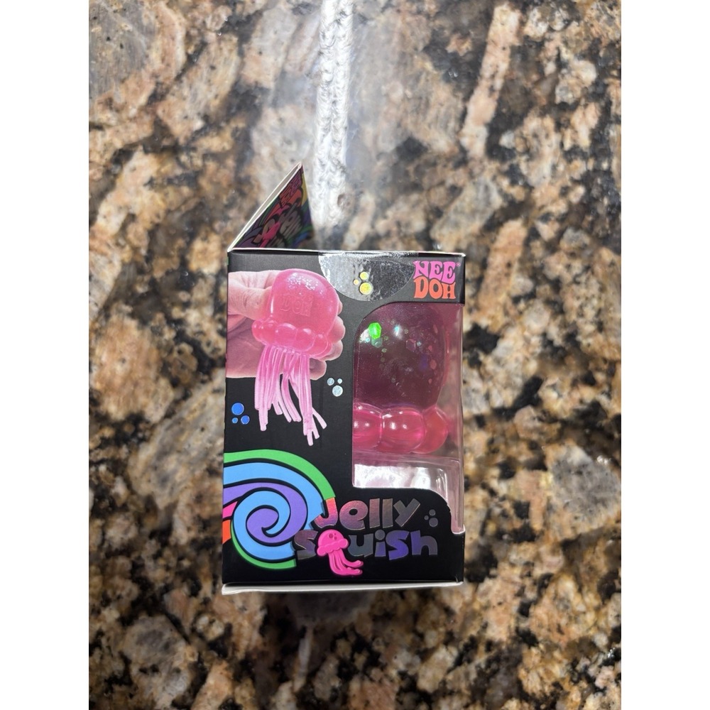 Pink NeeDoh JELLY SQUISH Sparkle Jellyfish Squishy NeeDoh New - Picture 4 of 5